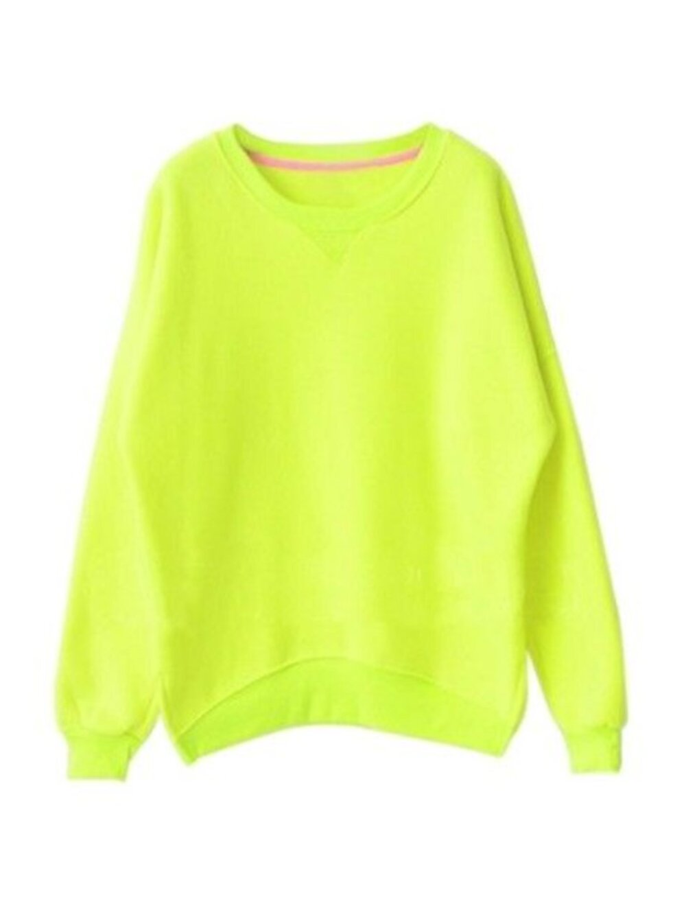 Gildan Neon Yellow Crewneck Sweatshirt sz L